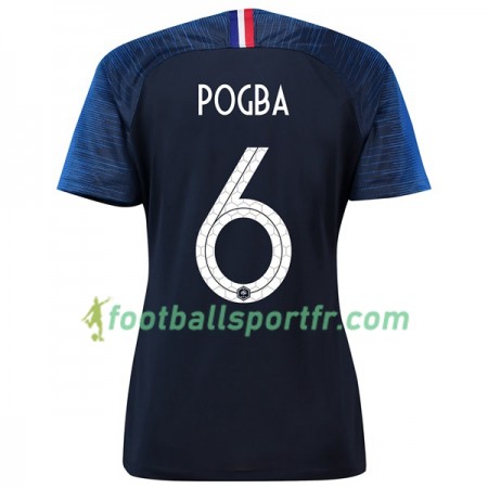 Tenue France Pogba 6 Féminine Domicile Coupe du monde 2018 Maillot de Foot